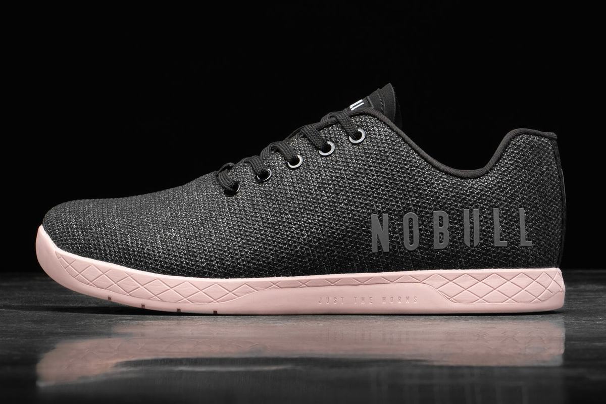 Nobull Superfabric Men\'s Trainers Black Rose | Australia (QG4503)